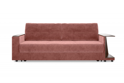 Диван-кровать, столик справа, ткань Сенсей (Scratch resistance) Marsala